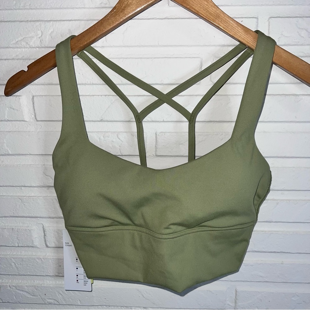 All In Motion Olive Green Light Support Racer Back Sports Bra, Women’s Size XS